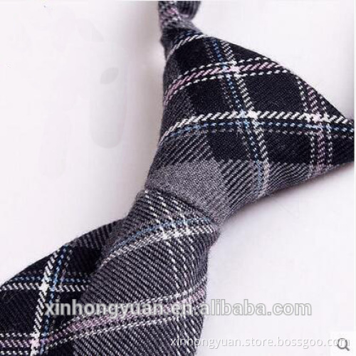 custom fashion spring polyester grey plaid school uniforms neckties